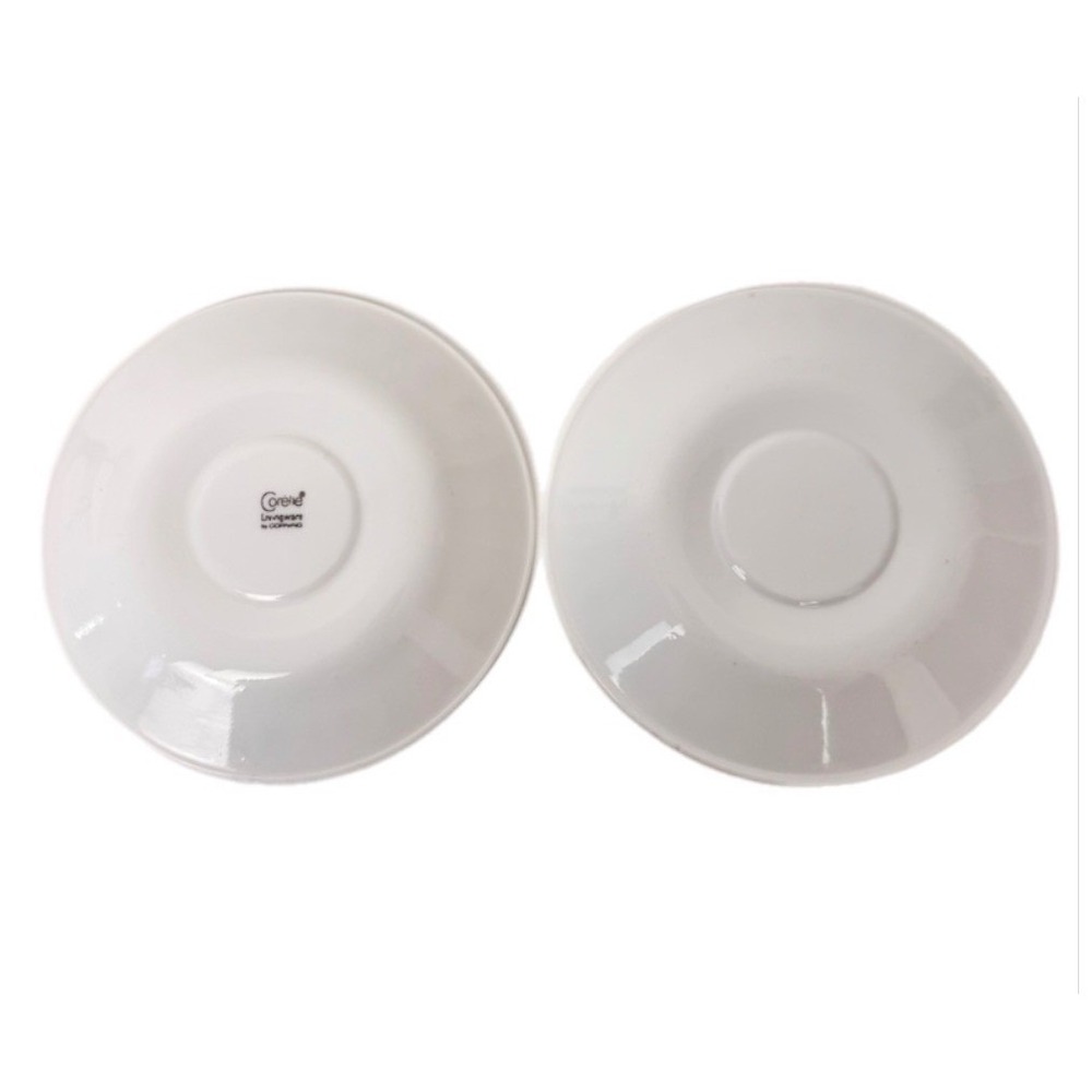 Corelle‎ Butterfly Gold Saucers Set of 8 White Gold Vintage 6" Vitrelle Glass - Picture 3 of 15